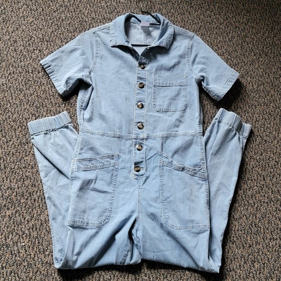 No Boundaries Short Sleeve Jumpsuit Juniors Size 7-9 - Picture 5 of 10